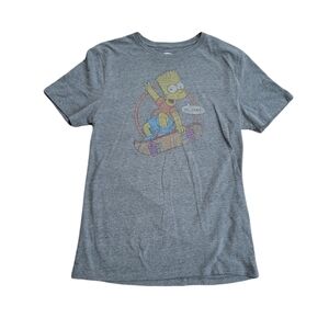Bart Simpson shirt Women's Size Small gray